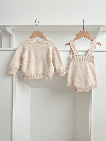 Arrival Autumn Baby Long Sleeves Solid Color Knitted Cardigan and