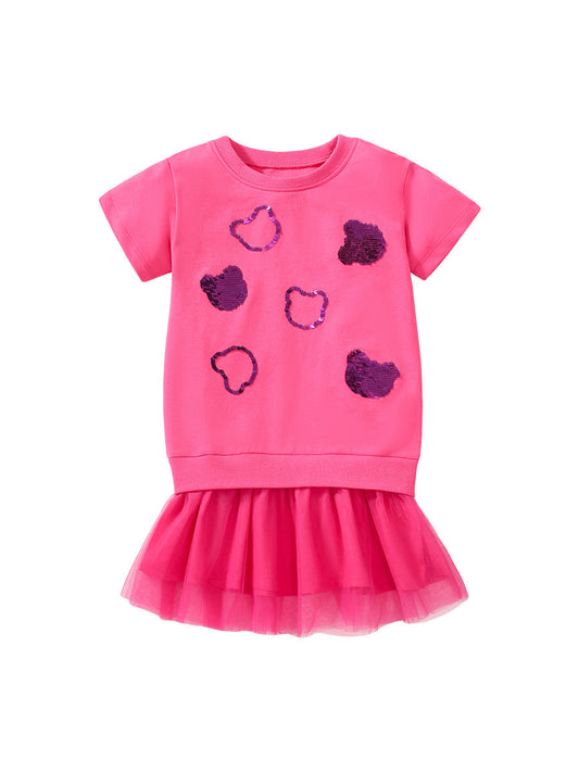 Girls’ Clothing Summer Collection – Teddy Sequin Children’s T-Shirt