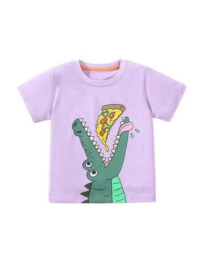 Girls’ Clothing Summer Collection – Crocodile Cartoon Children’s