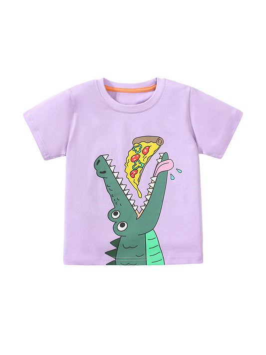 Girls’ Clothing Summer Collection – Crocodile Cartoon Children’s