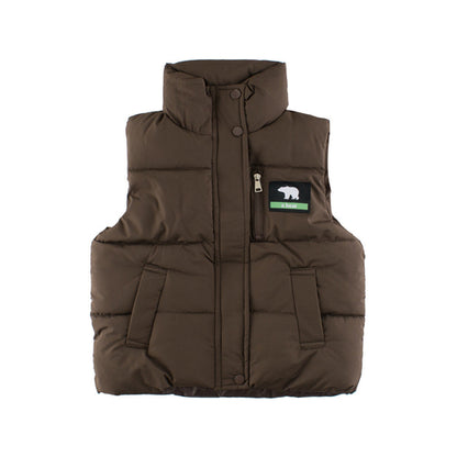 Style Kids Unisex Outerwear: Sleeveless Single Breasted Coat for
