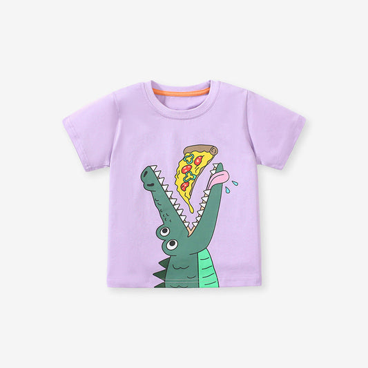 Girls’ Clothing Summer Collection – Crocodile Cartoon Children’s
