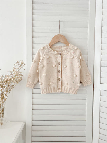 Arrival Autumn Baby Long Sleeves Solid Color Knitted Cardigan and
