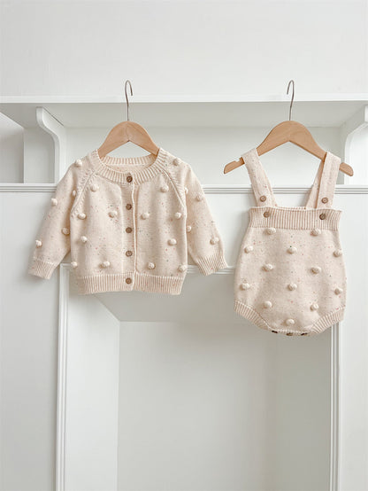Arrival Autumn Baby Long Sleeves Solid Color Knitted Cardigan and
